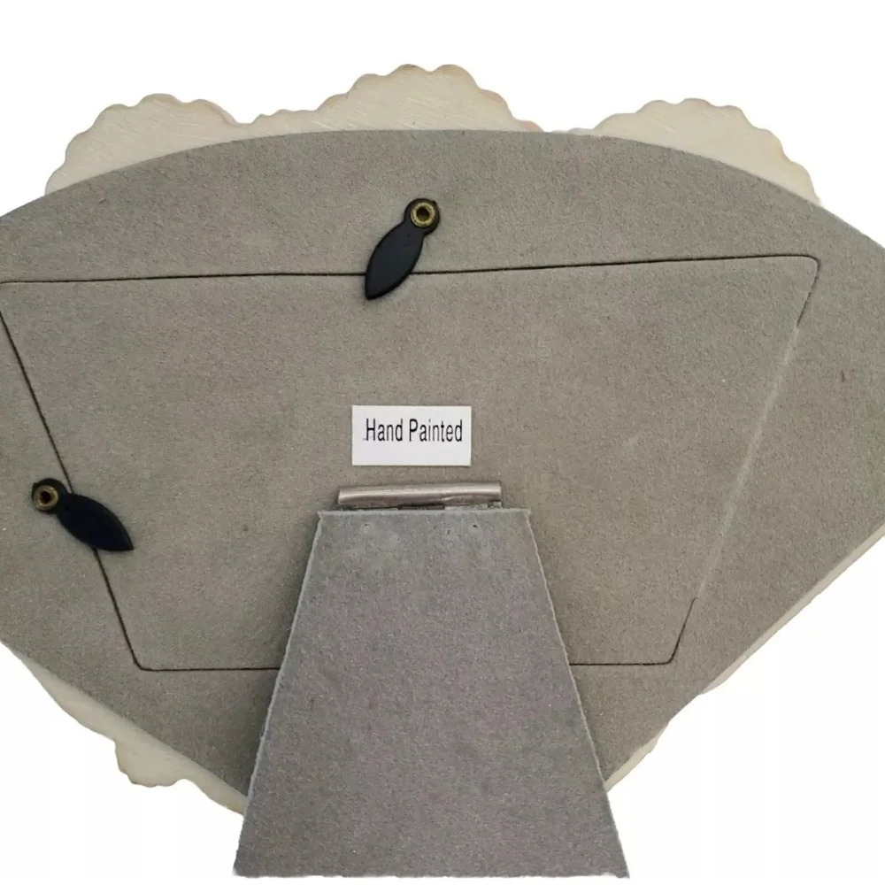 Victorian Hand Painted Rose Design Fan Double Photo Frame for 2x3 Photos - Picture 6 of 10